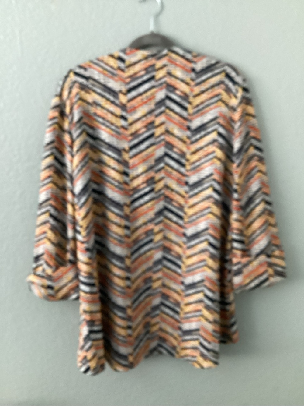 Joseph Ribkoff Chevron-Patterned Multicolor Women's Jacket - Picture 3 of 4